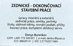 Zednik Denys Praha